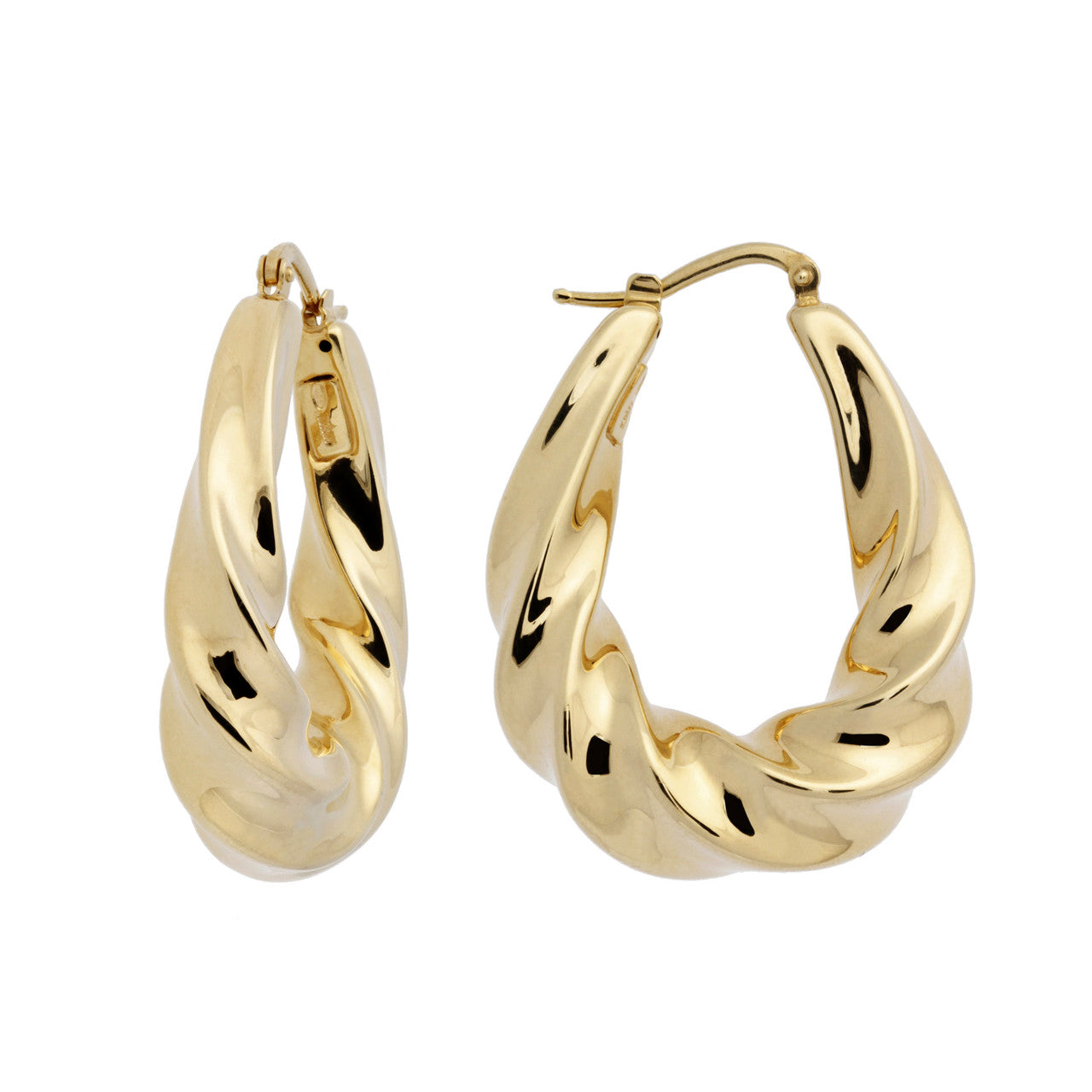 ICONIC TWIST ROPE HOOP EARRINGS – Soave Oro