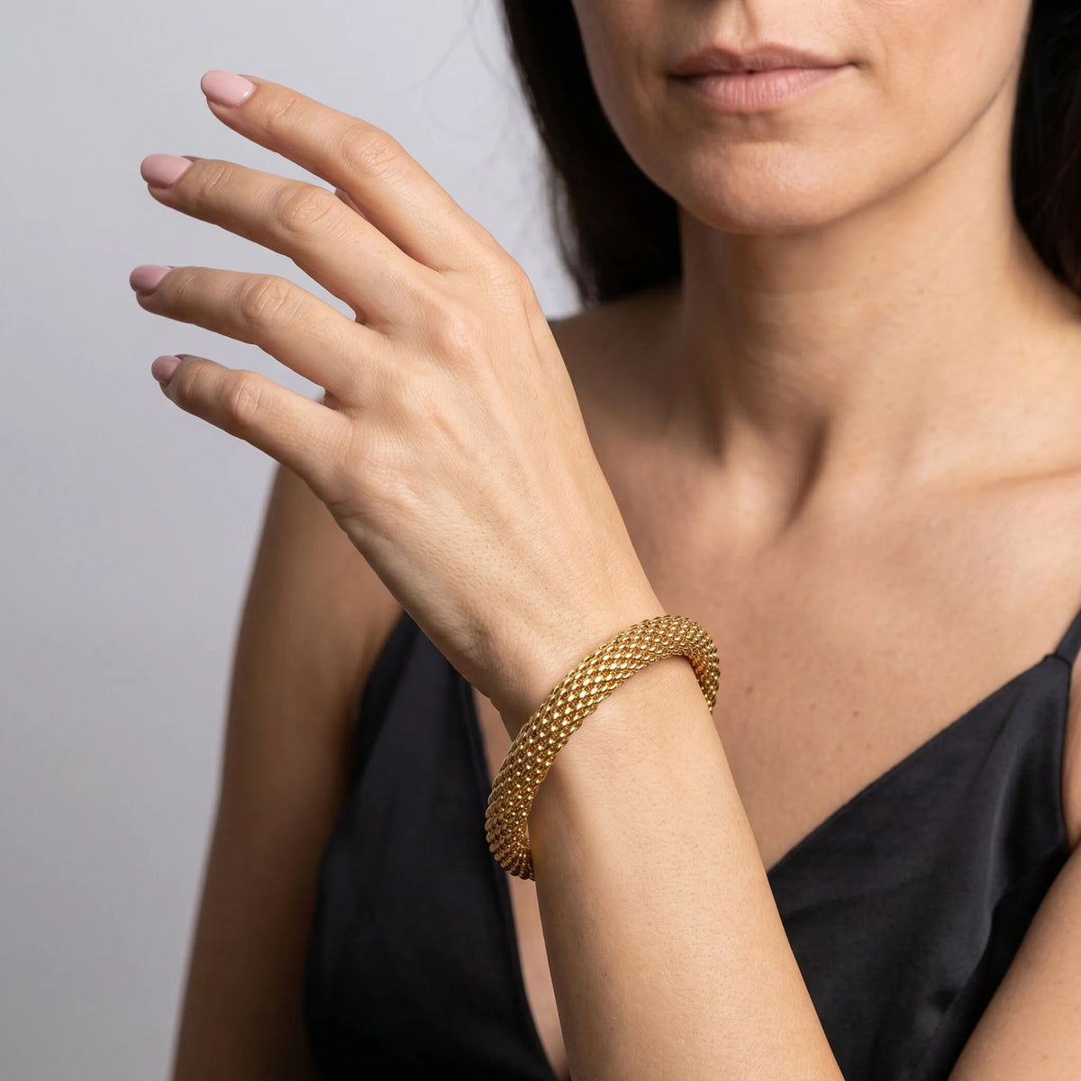 Tubular Popcorn Link Bangle