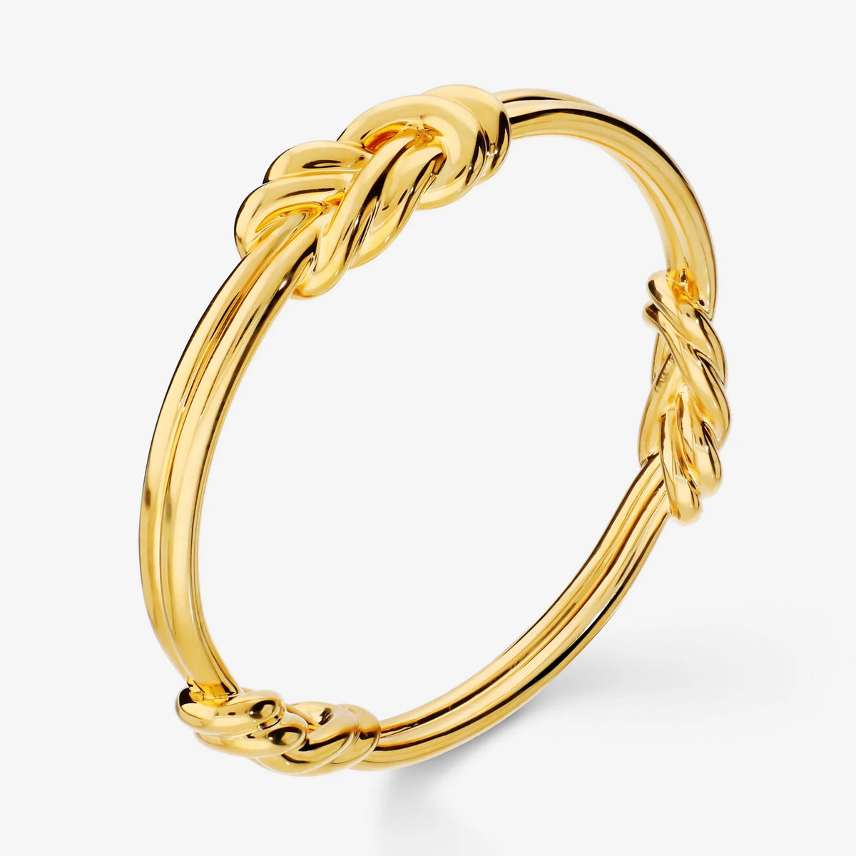 Double-Wire Bangle with Knot Detail