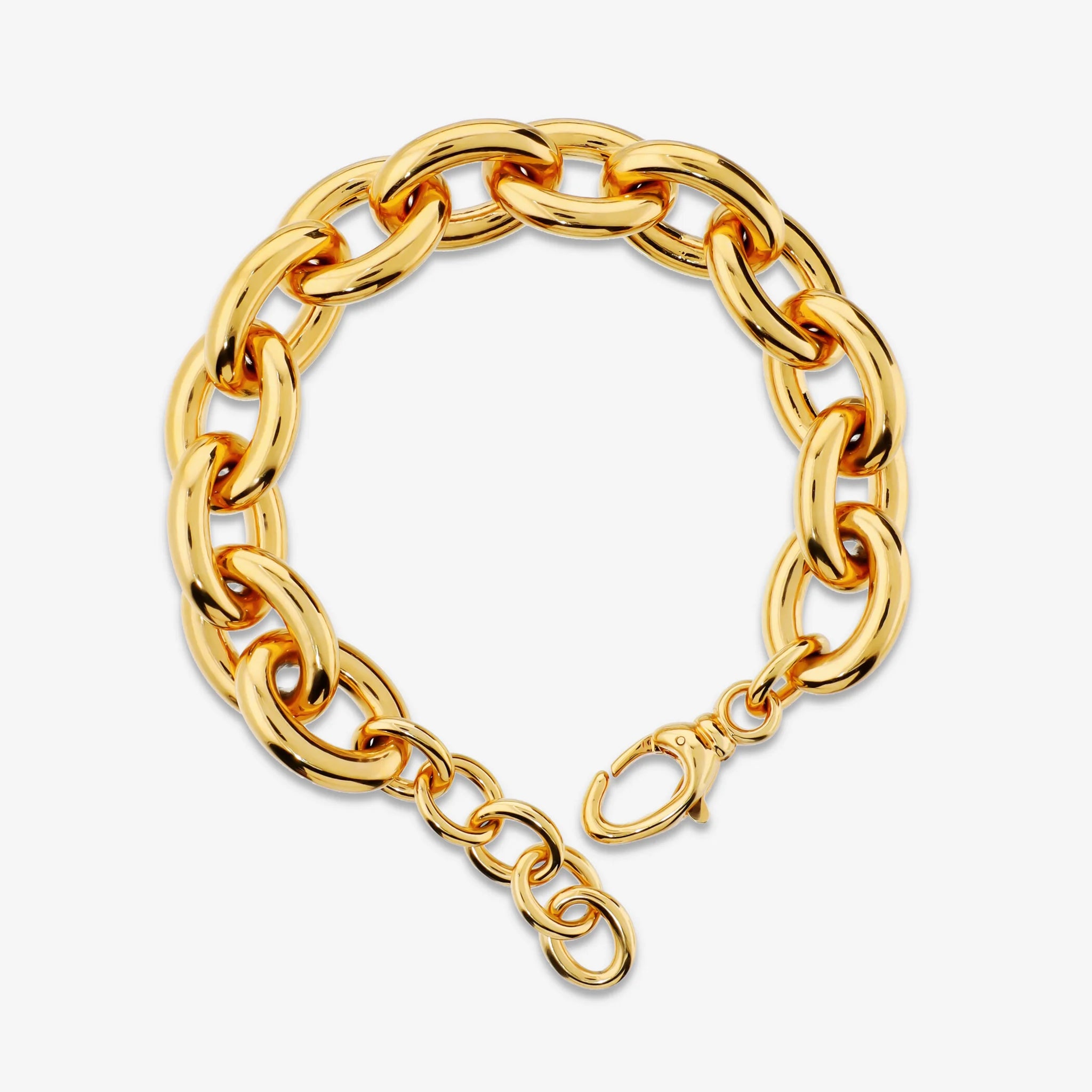 Bracciale Maxi Maglia Rolo Ovale Lucida