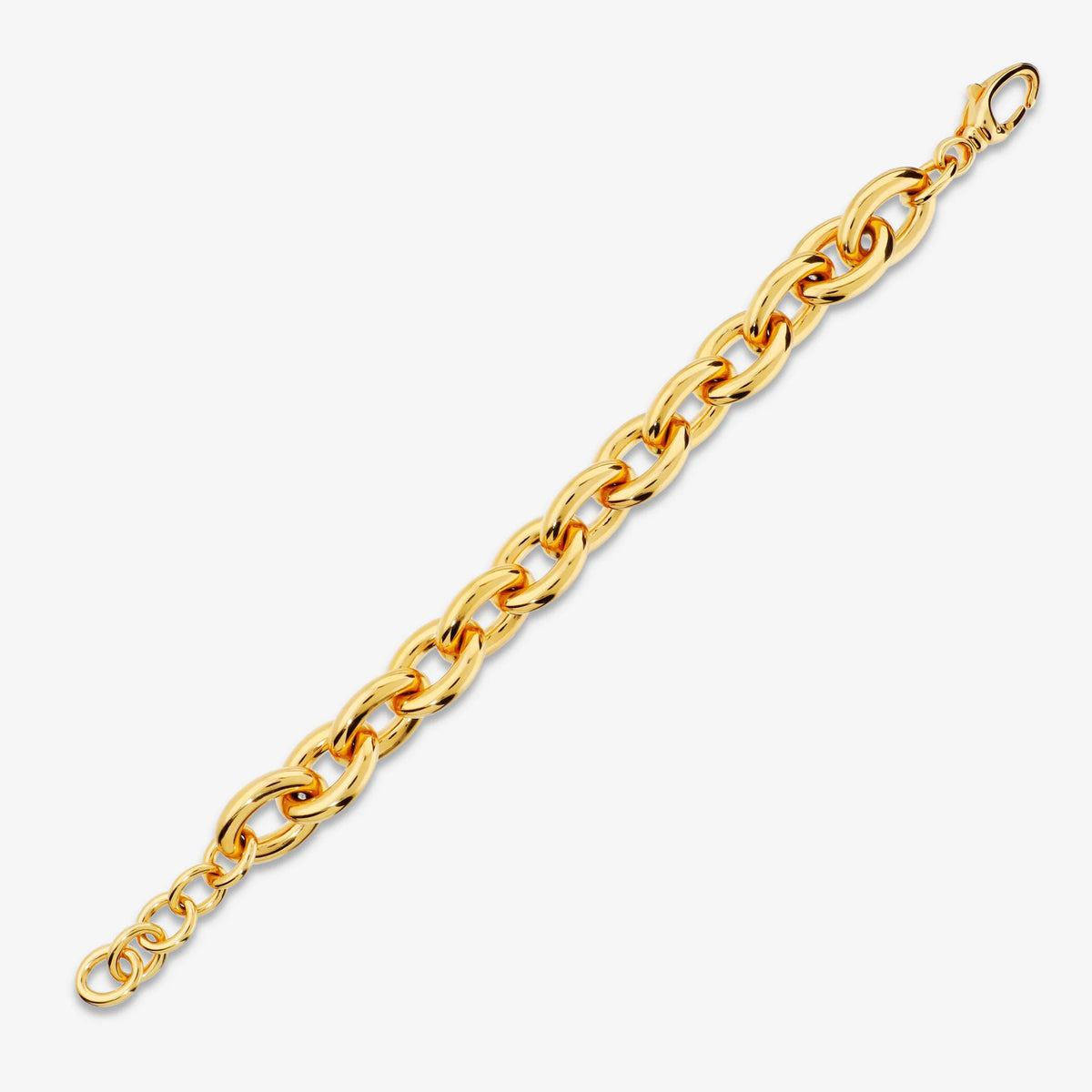 Bracciale Maxi Maglia Rolo Ovale Lucida
