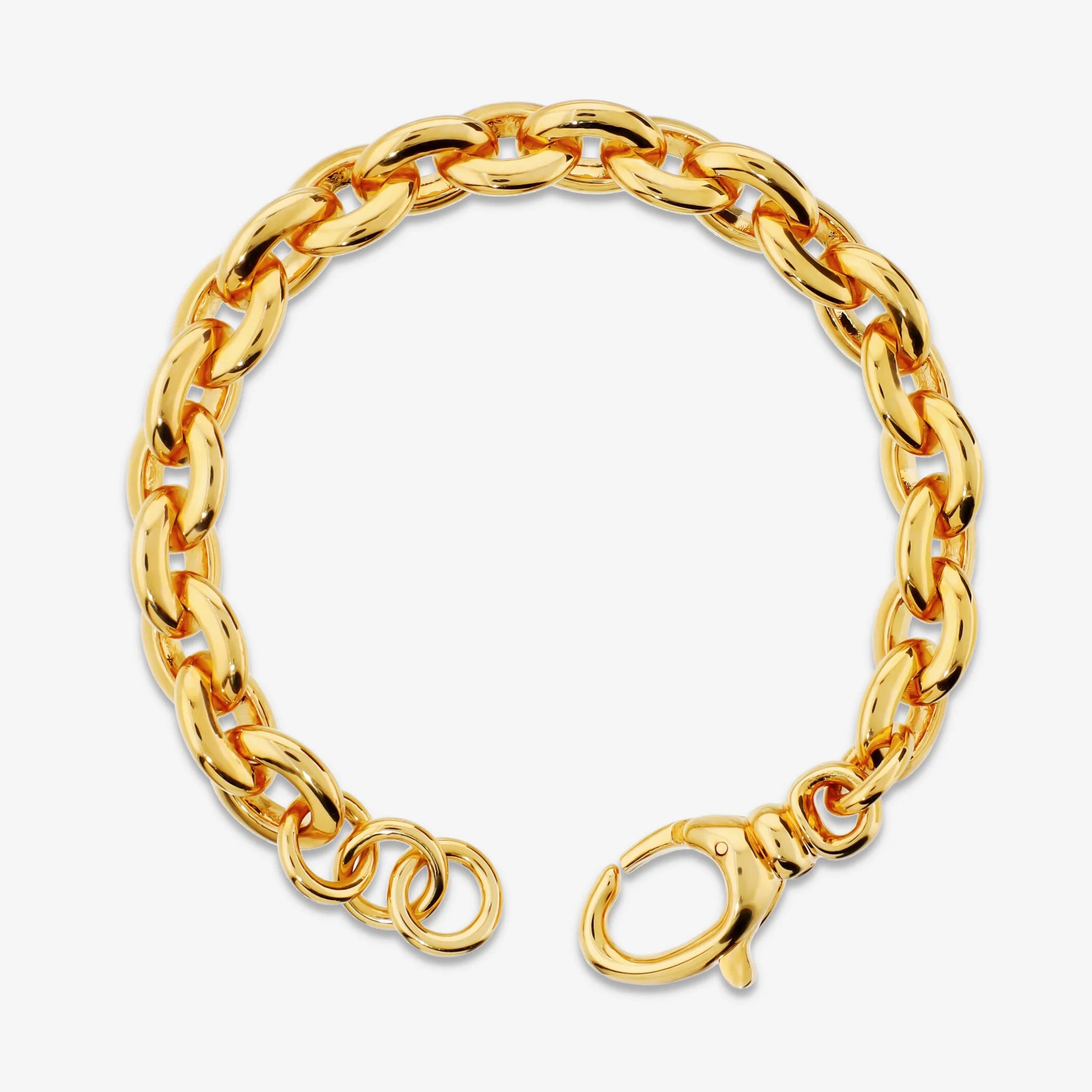 Bracciale Maglia Rolo Ovale Lucida