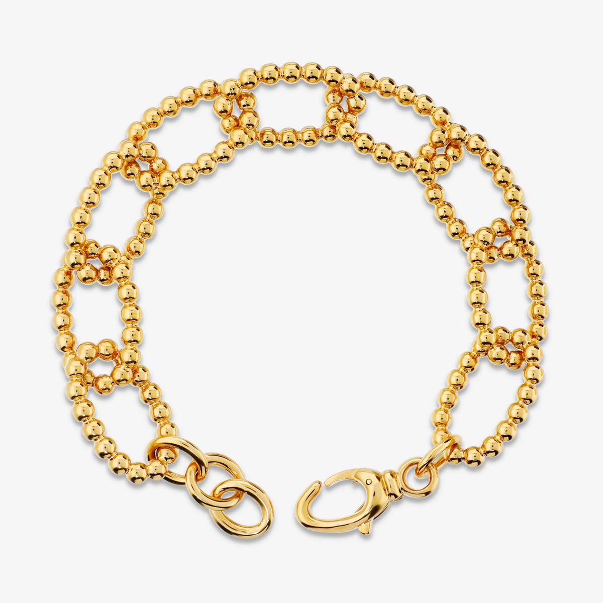 Beaded Oval Link Bracelet