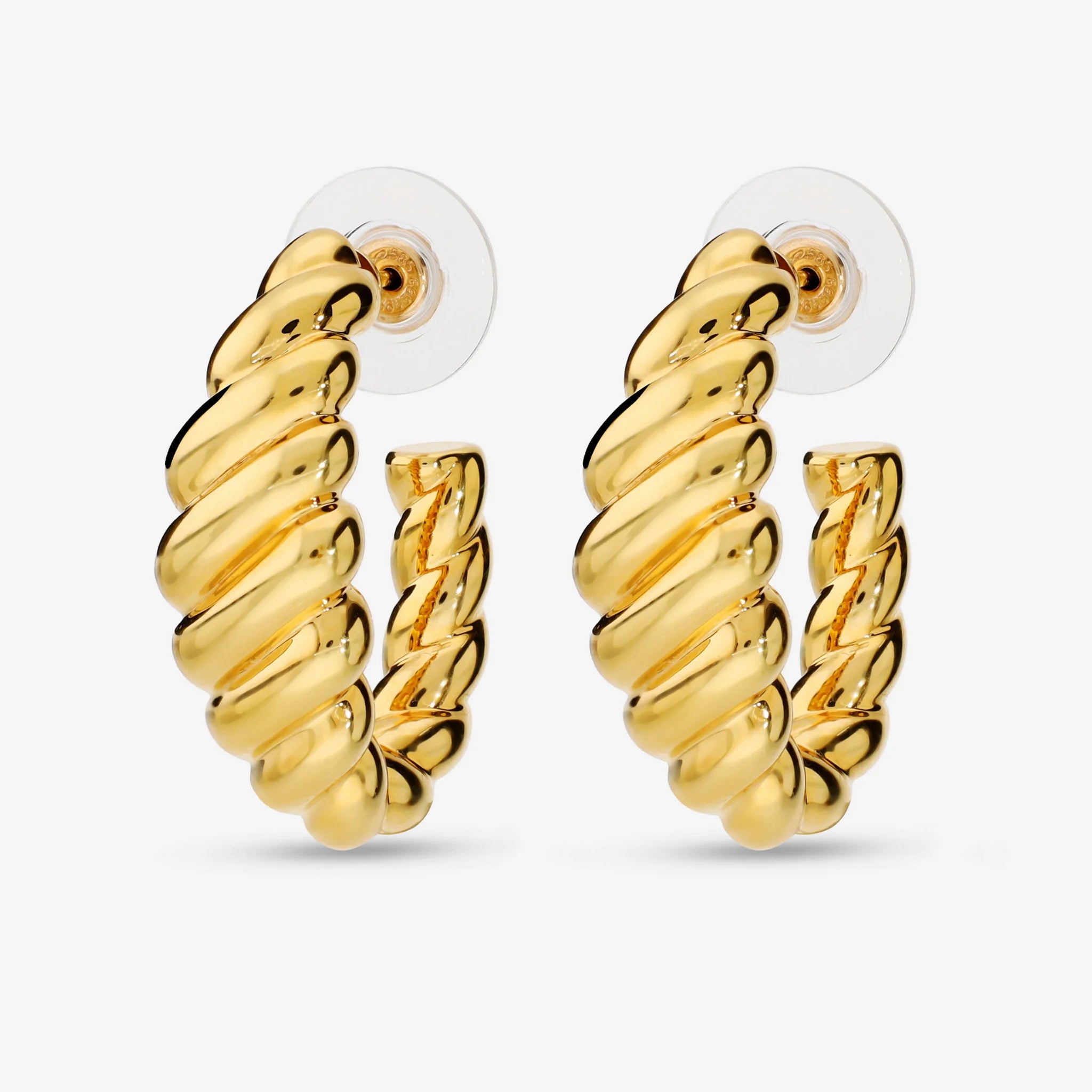Graduated Torchon Hoop Earrings