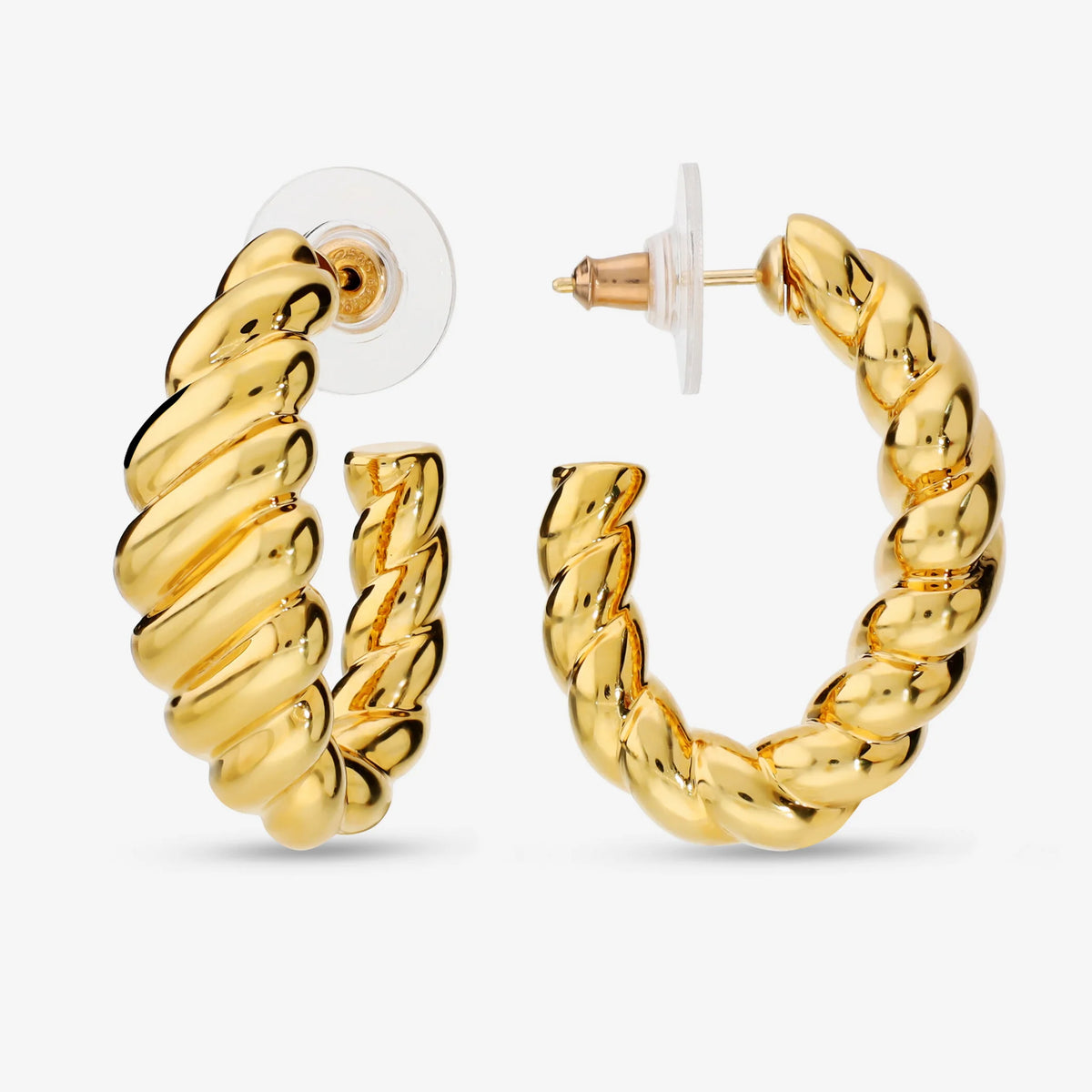 Graduated Torchon Hoop Earrings