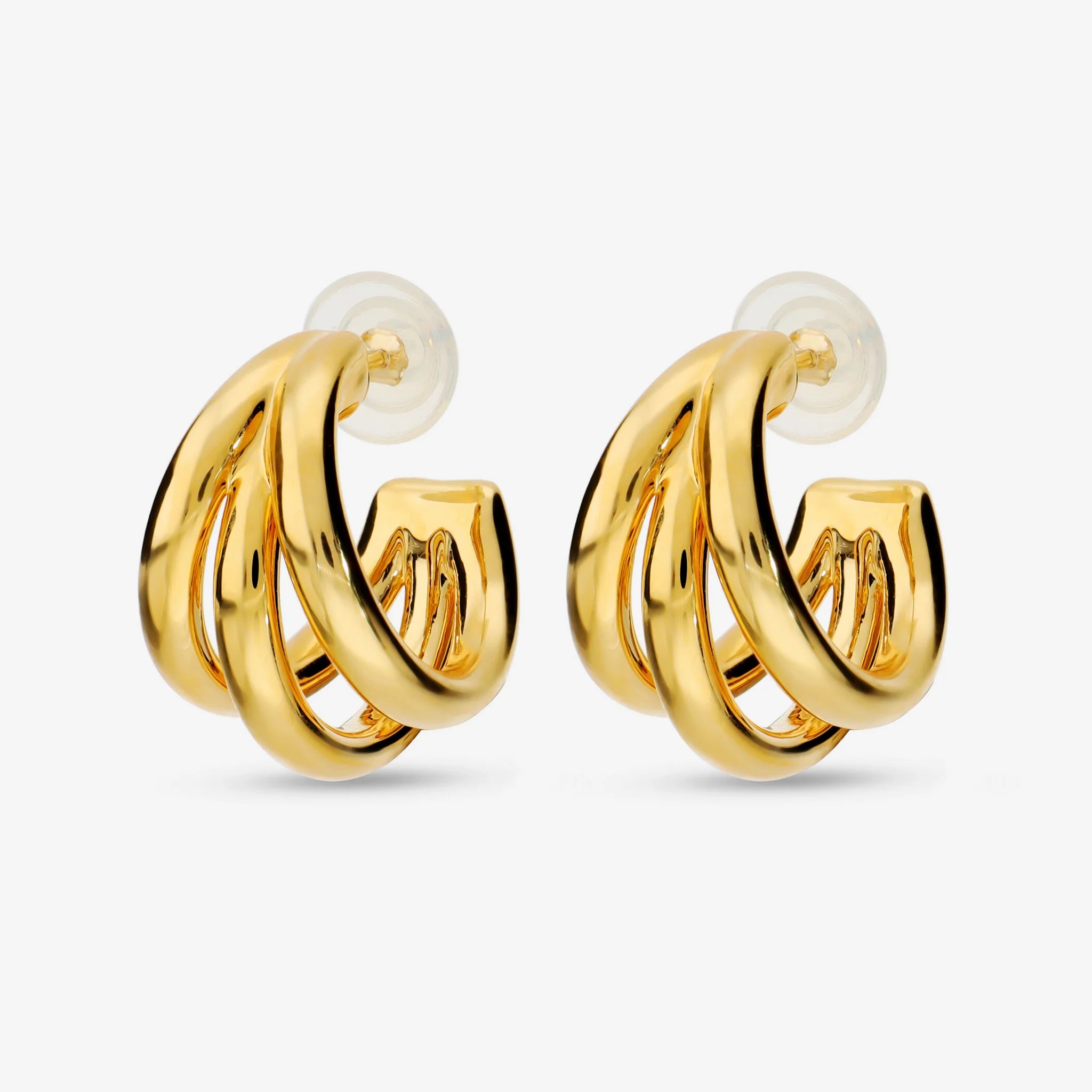 Triple-Band Hoop Earrings