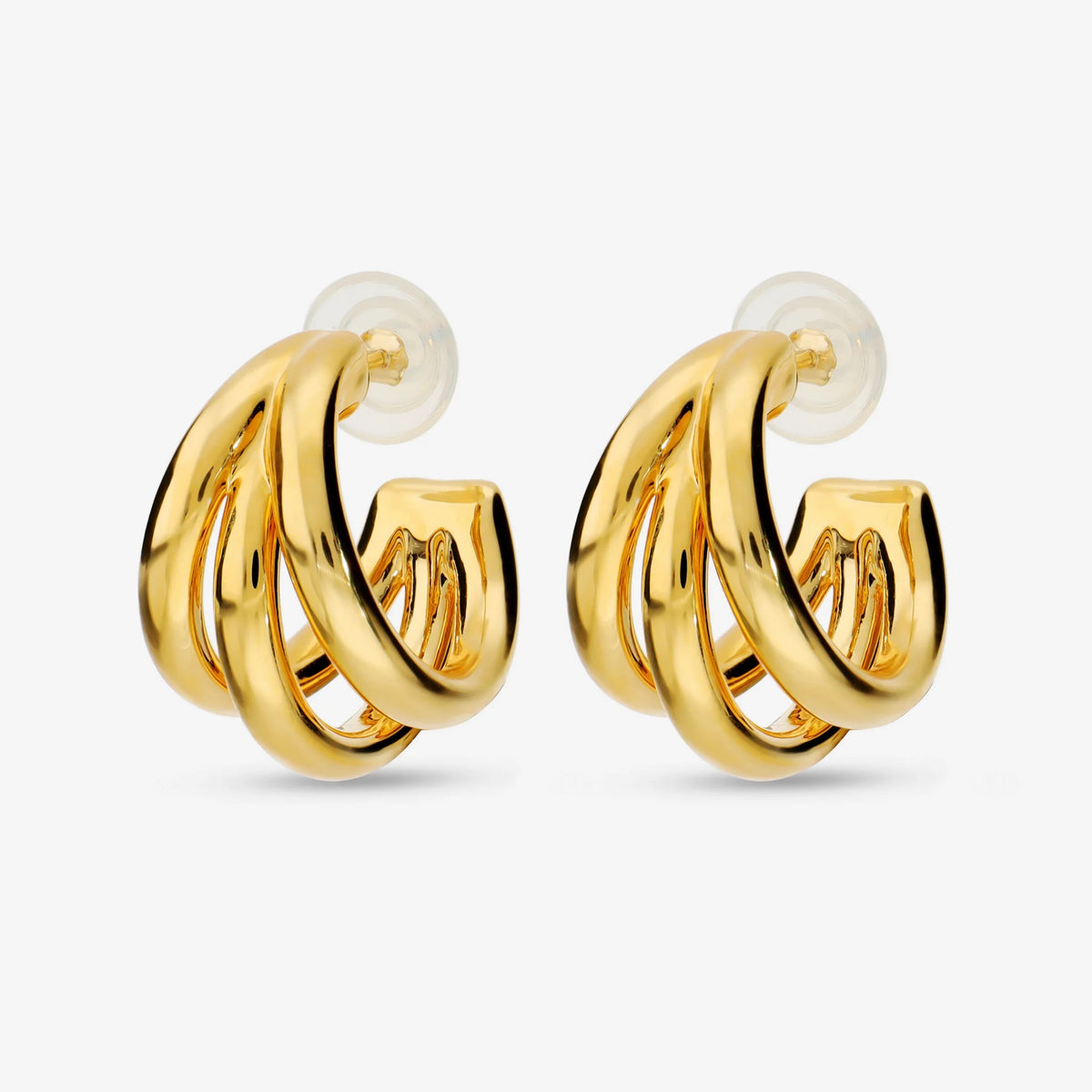 Triple-Band Hoop Earrings