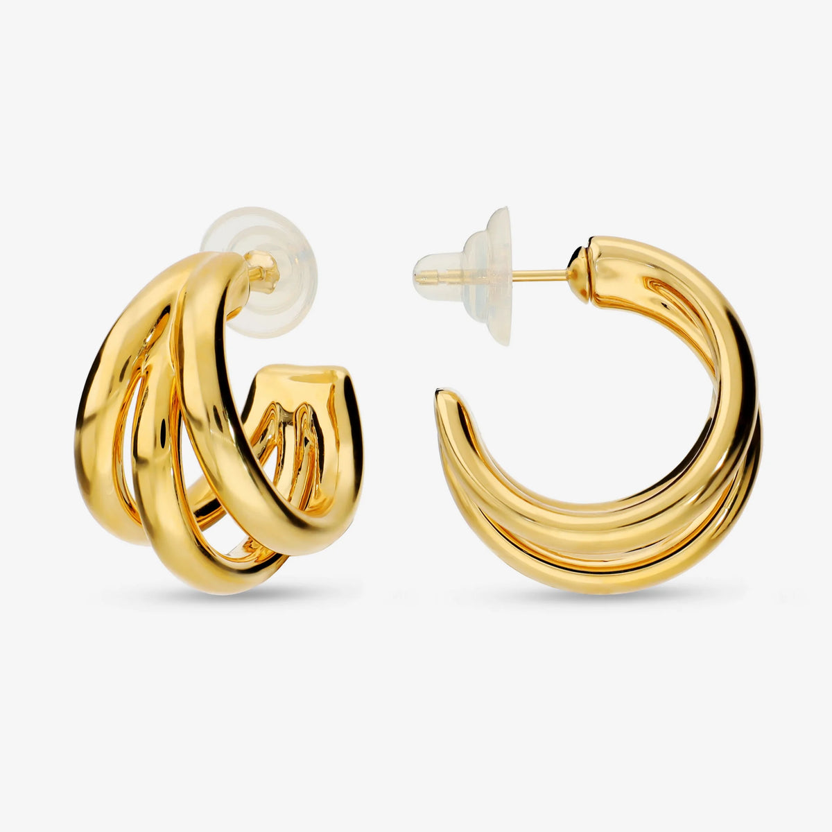 Triple-Band Hoop Earrings