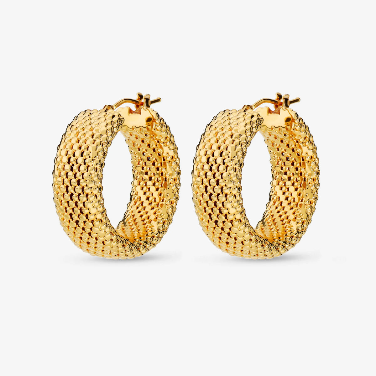 Mesh Link Hoop Earrings