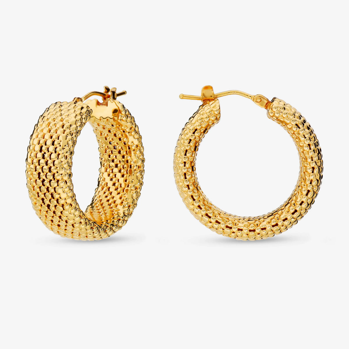 Mesh Link Hoop Earrings