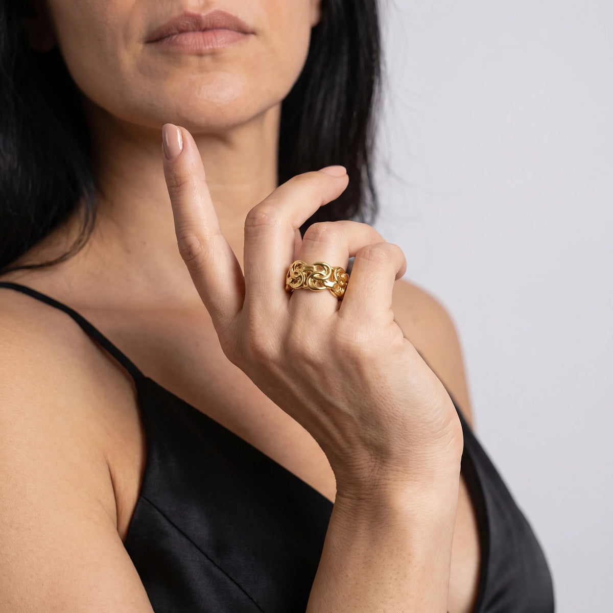 Byzantine Chain Band Ring