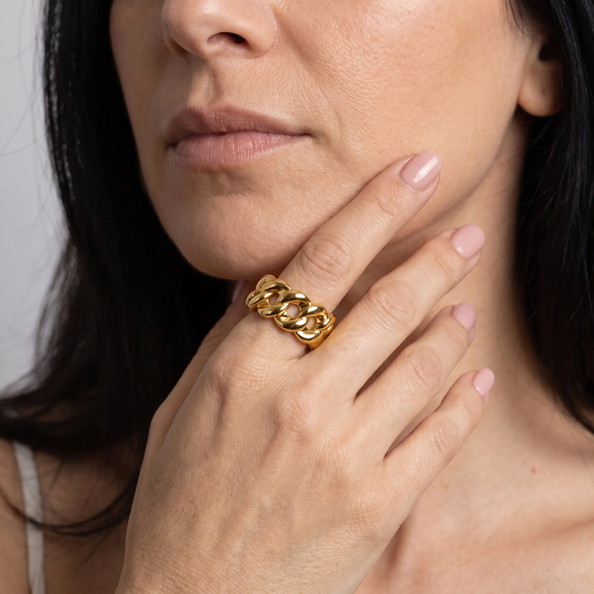 Curb Chain Band Ring