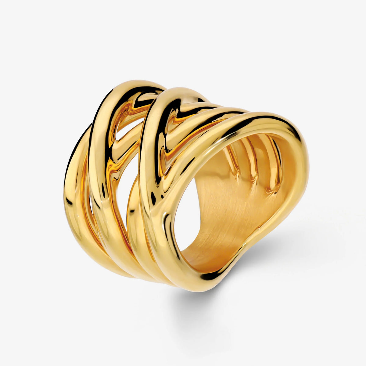Wide Multi-Strand Band Ring