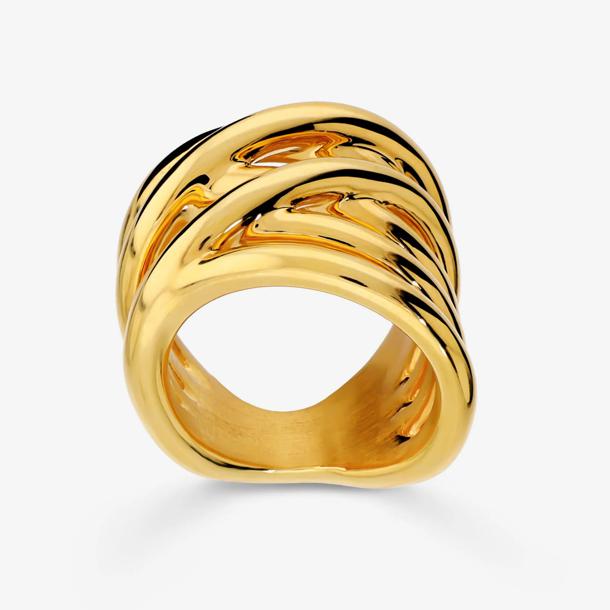 Wide Multi-Strand Band Ring
