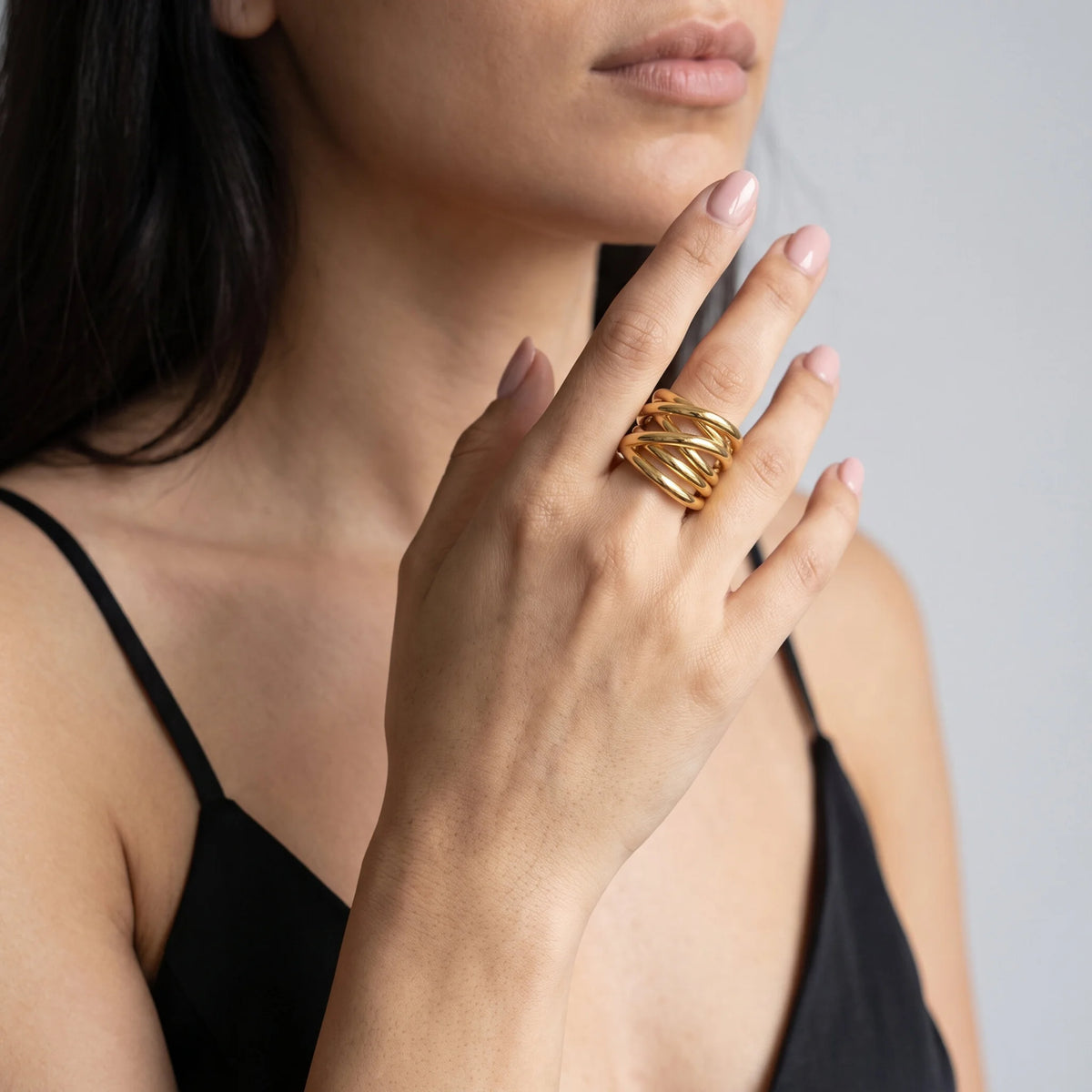 Wide Multi-Strand Band Ring
