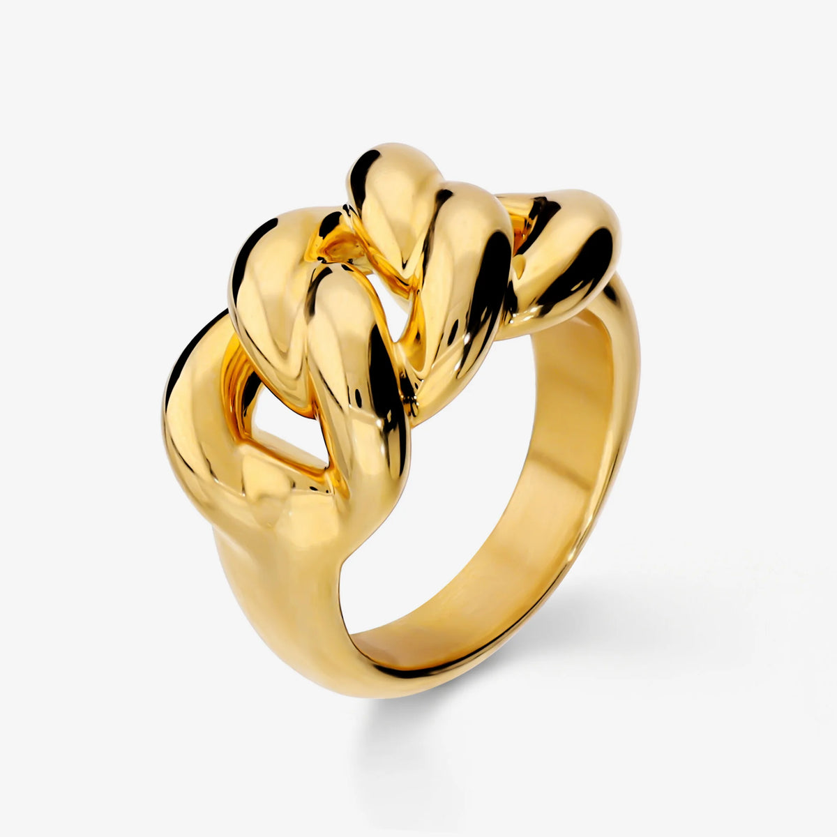Ring with Curb Chain Detail