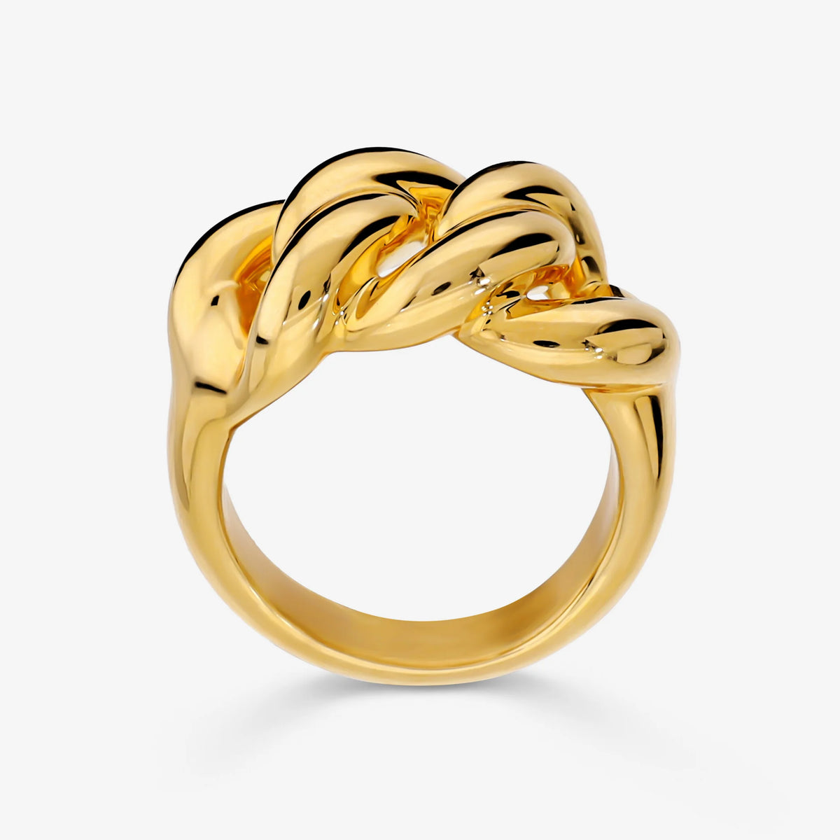 Ring with Curb Chain Detail